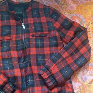Zara plaid bomber